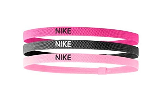 Nike Elastic Hairbands 3Pk Banda para la Cabeza, Unisex Adulto, (Spark Gridiron/Prism Pink), Talla Única