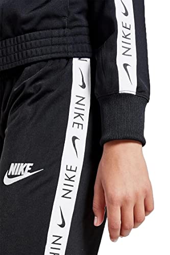 NIKE G NSW TRK Suit Tricot Tracksuit, Niñas, Black/White, S