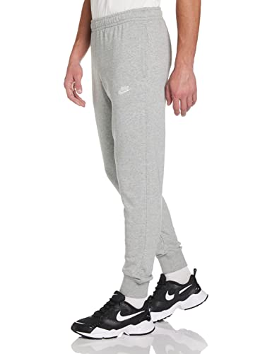 NIKE M NSW Club Jggr Ft Pantalones de Deporte, Hombre, dk Grey Heather/Matte Silver/White, L