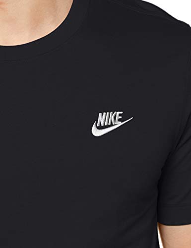 NIKE M NSW Club tee Camiseta de Manga Corta, Hombre, Black/White