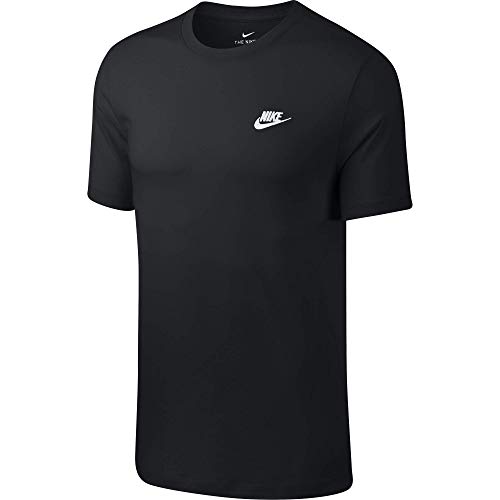 NIKE M NSW Club tee Camiseta de Manga Corta, Hombre, Black/White