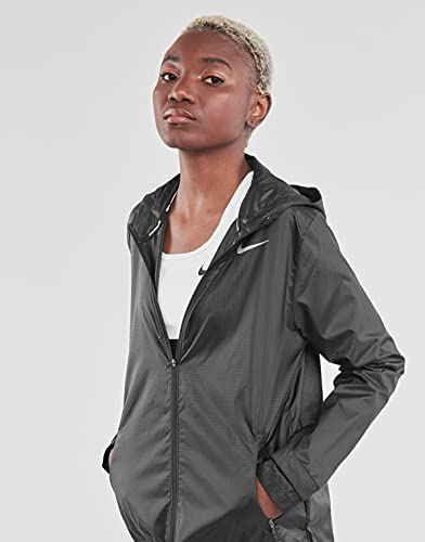 NIKE W NK Essential Jacket, Black/Reflective silv, 2XL Women's