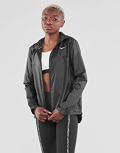 NIKE W NK Essential Jacket, Black/Reflective silv, 2XL Women's