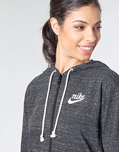 NIKE W NSW Gym VNTG Hoodie FZ Sudadera, Mujer, Black/Sail, XS