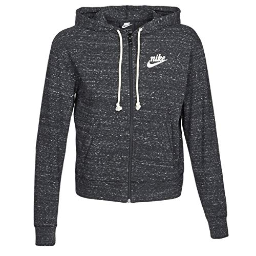 NIKE W NSW Gym VNTG Hoodie FZ Sudadera, Mujer, Black/Sail, XS