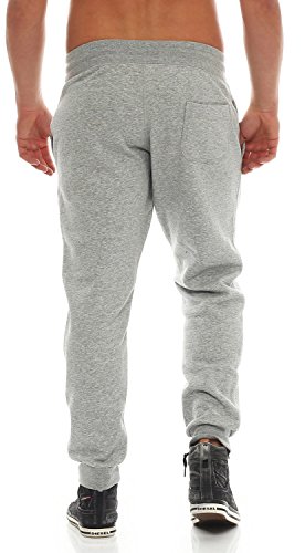 NIKE W77 FLC Cuff PT-Air Htg Pantalon-Hombre, Gris/Negro, M