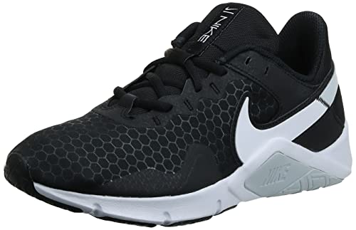 Nike Wmns Legend Essential 2, Zapatos de Entrenamiento Mujer, Black/White-Pure Platinum, 38 EU