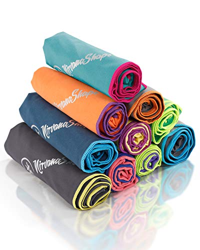 NirvanaShape ® Toalla de Microfibra | 14 Colores | 8 Dimensiones | Toalla de Viaje Ligera, Absorbente y de Secado Rápido | Toalla de Baño para Viajes | Ideal para Playa, Camping, Yoga y Sauna