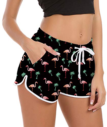 Novedad de Las Mujeres Nobles Natación Corto Arco Iris Unicornio Divertido Troncos de natación Calzoncillos de natación Entrenamiento Inferior Gimnasio Sala de Estar Deportes Yoga Jogging Shorts