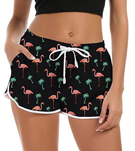 Novedad de Las Mujeres Nobles Natación Corto Arco Iris Unicornio Divertido Troncos de natación Calzoncillos de natación Entrenamiento Inferior Gimnasio Sala de Estar Deportes Yoga Jogging Shorts