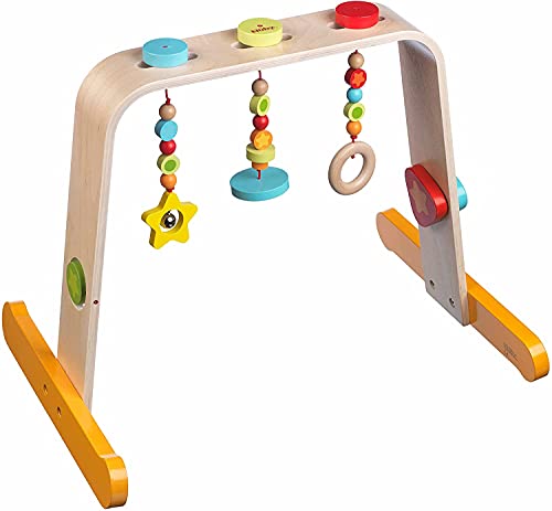 Nuby - Gimnasio de madera para bebés - 0m+, Multicolor