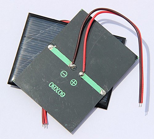 NUZAMAS Conjunto de 4 Piezas 1.5V 0.65W 60X80mm Micro Mini Celdas de Paneles solares para energía Solar, DIY Home, Science Projects - Juguetes - Cargador de batería