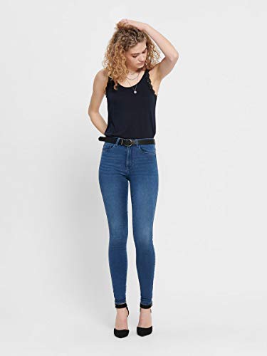 ONLY Onlroyal High Waist Skinny Jeans Vaqueros, Medium Blue Denim, S / 30L para Mujer