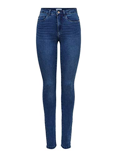 ONLY Onlroyal High Waist Skinny Jeans Vaqueros, Medium Blue Denim, S / 30L para Mujer