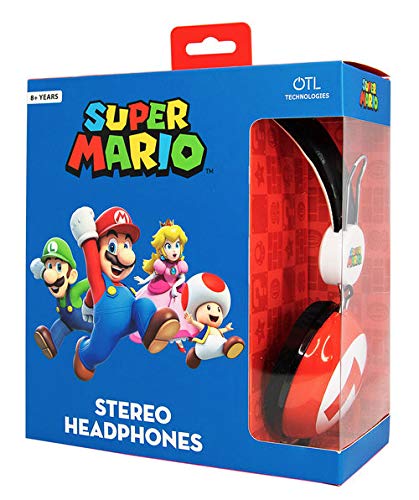 OTL Technologies - Auriculares con Cable Rojo Super Mario Icon Multiplataforma (Nintendo Switch)