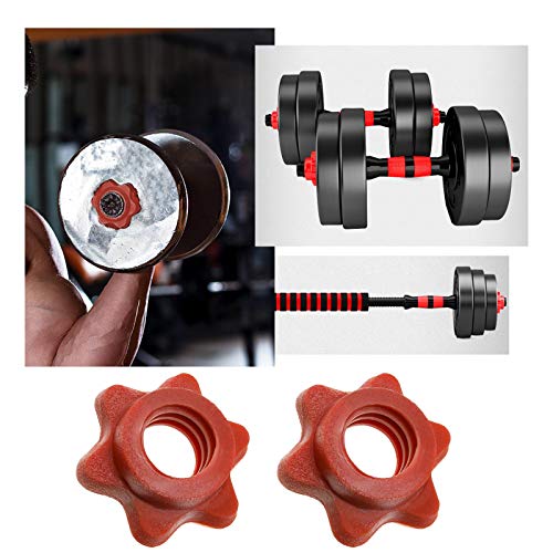 Ototec - 4 x 25 mm barra de pesas hexagonales de 1 pulgada - Abrazaderas de bloqueo giratorias - Equipo de fitness para levantar barras de pesas