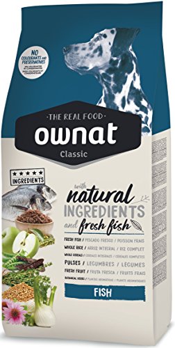 Ownat Pienso para Perros Dog Classic Pescado (20kg), Alimento Balanceado en Minerales Perros de Cordero sin Preservantes ni Colorantes, Alimento Alto en Proteínas.