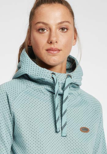 Oxmo Amina Sudadera con Capucha Suéter Hoodie para Mujer, tamaño:S, Color:Smoke Blue Melange (1744121)