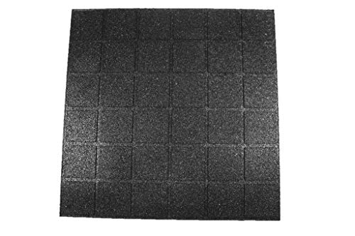 PACK LOSETAS DE CAUCHO NEGRO 40MM DE DIÁMETRO CON TACO 1m² x 1m² PROFESIONAL, USO HABITUAL EN GIMNASIOS, PARQUES INFANTILES (10, Grande)