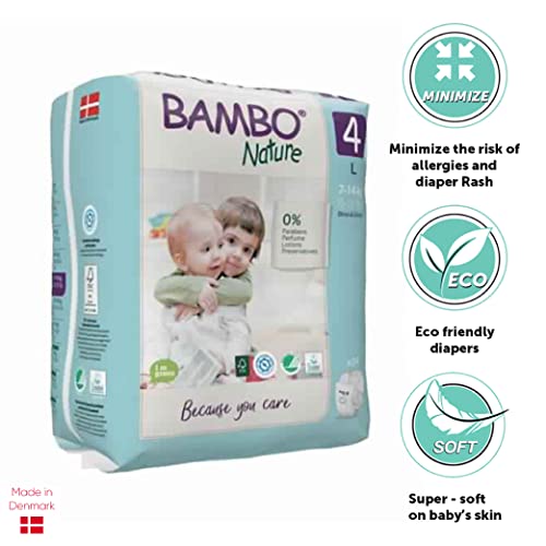 Pañales Bambo Nature Talla 4 – 7 a 14kg (PACK 6 x 24UN)