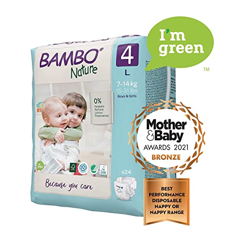 Pañales Bambo Nature Talla 4 – 7 a 14kg (PACK 6 x 24UN)