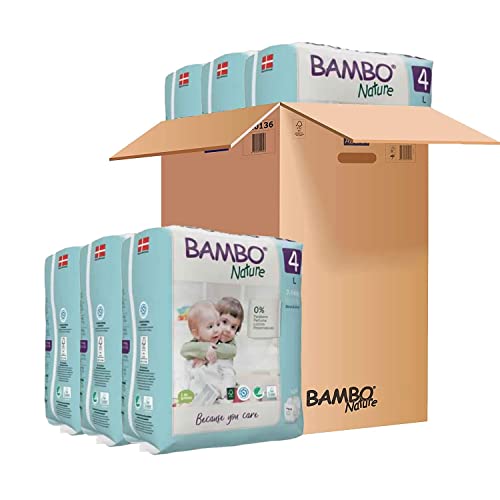 Pañales Bambo Nature Talla 4 – 7 a 14kg (PACK 6 x 24UN)