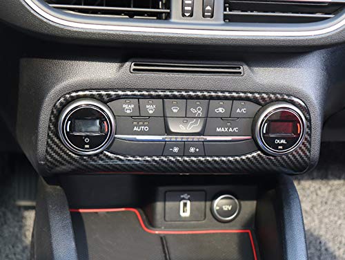 para Focus MK4 2019 2020 2021 Acondicionador de Aire Cubierta Decorativa Plástico ABS 1 piezas (Color de fibra de carbono)