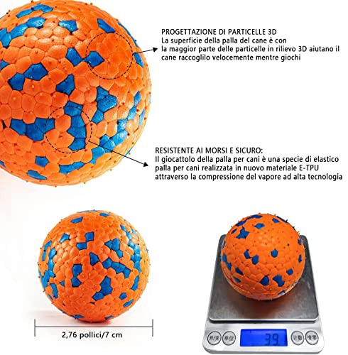 Pelotas para Perros para masticadores agresivos, Pelota para Perros Hinchable Indestructible, Liviana y Flotante, Pelota para Masticar Duradera para Perros Grandes y medianos para Buscar y Jugar.