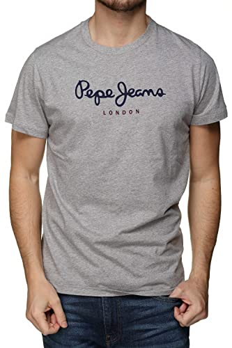 Pepe Jeans Eggo PM500465 Camiseta, Gris (Grey Marl 933), L para Hombre