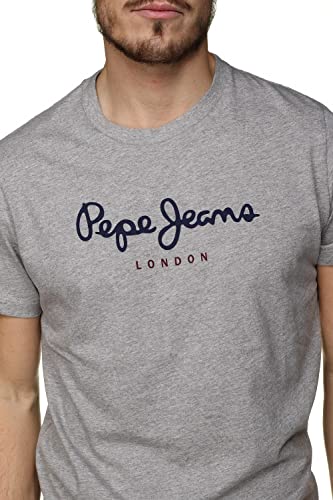 Pepe Jeans Eggo PM500465 Camiseta, Gris (Grey Marl 933), L para Hombre