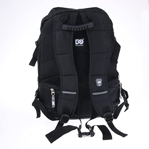 perfk Mochila Grande para Patines De Ruedas Patines De Velocidad En Línea Bolsa De Almacenamiento Zapatos De Patinaje para Exteriores Porta Botas - Negro 1