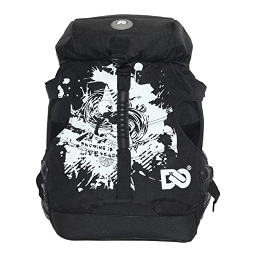 perfk Mochila Grande para Patines De Ruedas Patines De Velocidad En Línea Bolsa De Almacenamiento Zapatos De Patinaje para Exteriores Porta Botas - Negro 1