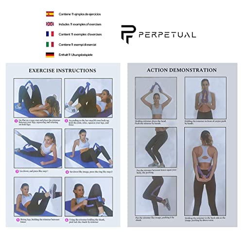 PERPETUAL Ejercitador Piernas Máquina Glúteos Muslos Brazos Nalgas Caderas Espalda Adelgazar Quemar Reducir Grasa Definir Tonificar Gimnasio Casa Entrenamiento Mujer Hombre Thigh Master Toner Fitness