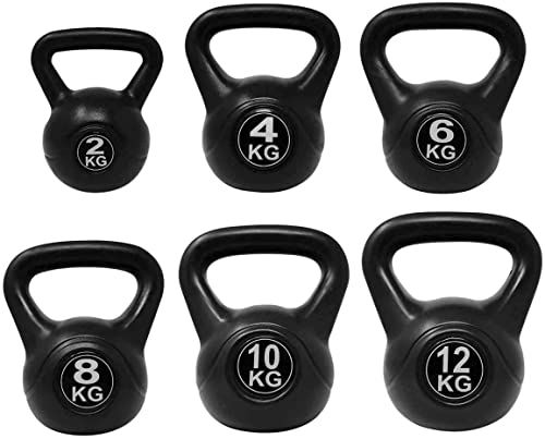 Pesa Rusa, Kettlebell de 8 KILOS. Pesa Rusa de Hierro fundido recubierta con Vinilo, cómodo agarre. Perfecta para todo tipo de ejercicios. Gym, crossfit.