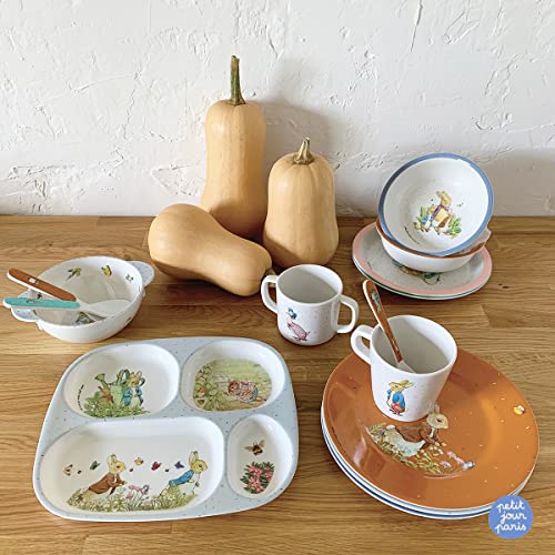 Petit Jour Paris - Cuenco con asas Peter Rabbit - para un desayuno saludable, multicolor