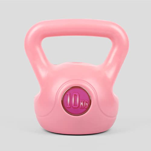 Phoenix Fitness - RY1424 - Fuerza Máxima Y Peso Kettlebell Ejercicio Vinilo para Entrenamiento Cardiovascular En Casa Ejercicio De Gimnasio 10kg, Rosa