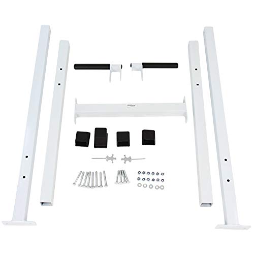 Physionics Estación Dip de Musculación - Empuñaduras Acolchadas, para Tríceps/Pectorales/Hombros/Espalda/Abdominales/Piernas (Máx. 120 kg) - Barras Paralelas