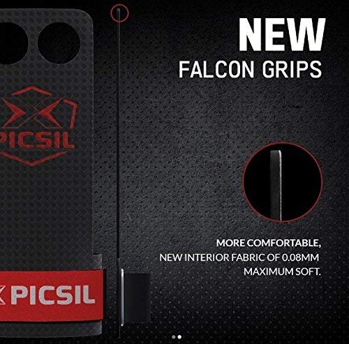 PICSIL Falcon Calleras para Cross Training, Grips de 2&3 Agujeros, Almohadilla Extra para Mayor Protección y Confort, para Gimnasio, Box, Halterofilia, Previenen Ampollas y Desgarros, Unisex, 2H, L