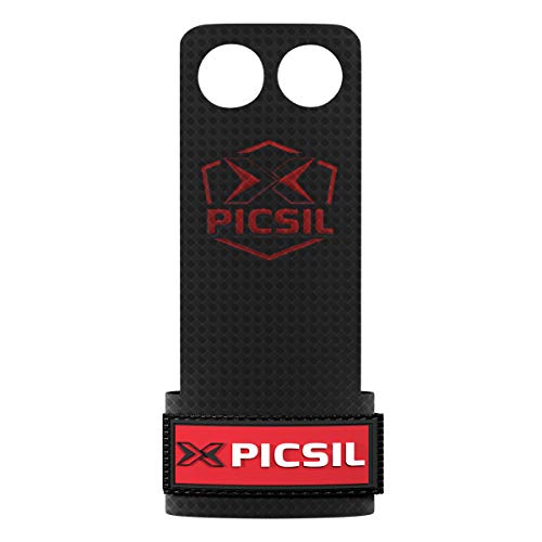 PICSIL Falcon Calleras para Cross Training, Grips de 2&3 Agujeros, Almohadilla Extra para Mayor Protección y Confort, para Gimnasio, Box, Halterofilia, Previenen Ampollas y Desgarros, Unisex, 2H, L