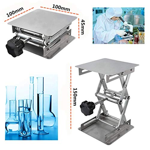 Plataforma elevadora Lab de Laboratorio,100 x 100mm Acero Inoxidable soporte de mesa