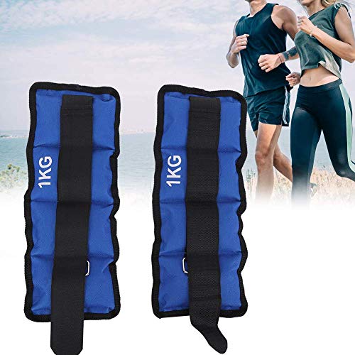 Práctica Bolsa de Arena Resistente al Desgaste de 1 kg, Pesas para Manos o pies, Tobillo, Azul para Hombres, Mujeres, entusiastas del Fitness, Entrenamiento Muscular(1KG)