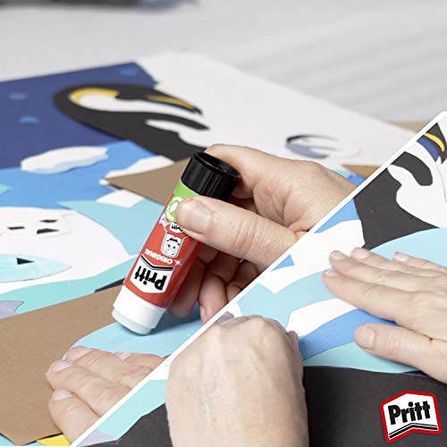 Pritt Barra Adhesiva, pegamento infantil seguro para niños para hacer manualidades, cola universal de adhesión fuerte para estuche y oficina, 1x11 g y 1x22 g Pritt Stick