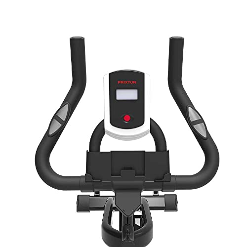 PRIXTON Bike Fit Spinning Xtreme - Bicicleta de Spinning Estatica Indoor Volante de inercia 6 Kg Manillar y Asiento Ajustable Rastrales Incluidos Hasta 120 Kg