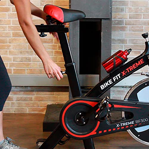 PRIXTON Bike Fit Spinning Xtreme - Bicicleta de Spinning Estatica Indoor Volante de inercia 6 Kg Manillar y Asiento Ajustable Rastrales Incluidos Hasta 120 Kg