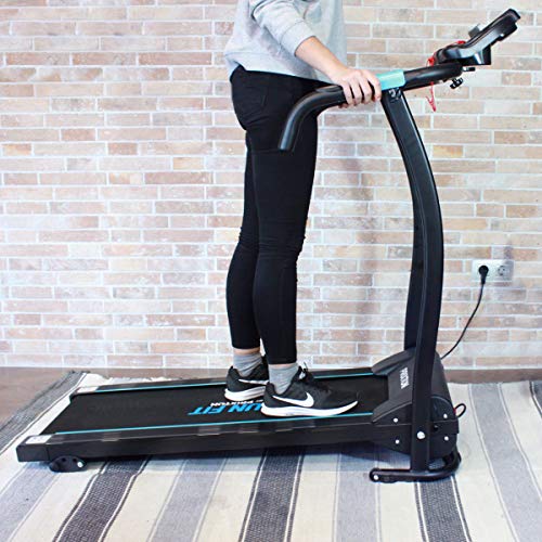 PRIXTON Run Fit RF100 - Cinta de Correr Electrica Plegable/Cintas de Andar Electricas Plegables con Velocidad e Inclinacion Regulable, Soporte Tablet/móvil, Pulsómetro y Pantalla LED