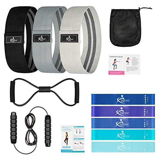 Profit Kit Gomas elasticas musculación – Prueba Nuestro Set de Ejercicio , Gimnasio en casa para Hombre y Mujer , Entrenamiento Completo en tu Propia casa .