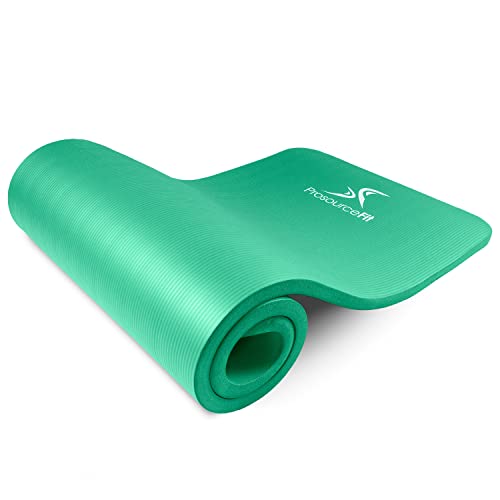 ProsourceFit - Alfombra Extra Gruesa para Yoga y Pilates, Verde, 2.5 cm grosor