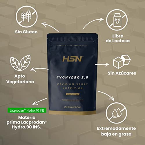 Proteína Sin Lactosa de HSN Evohydro 2.0 | Sabor Chocolate Galletas 500 g = 17 Tomas por Envase | Aislado de Proteína Hidrolizada de Suero Lácteo | Hydro Whey | No-GMO, Vegetariana, Sin Gluten