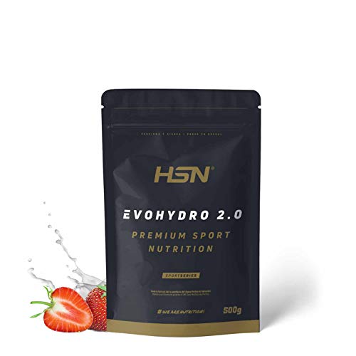 Proteína Sin Lactosa de HSN Evohydro 2.0 | Sabor Fresa 500 g = 17 Tomas por Envase | Aislado de Proteína Hidrolizada de Suero Lácteo | Hydro Whey | No-GMO, Vegetariana, Sin Gluten