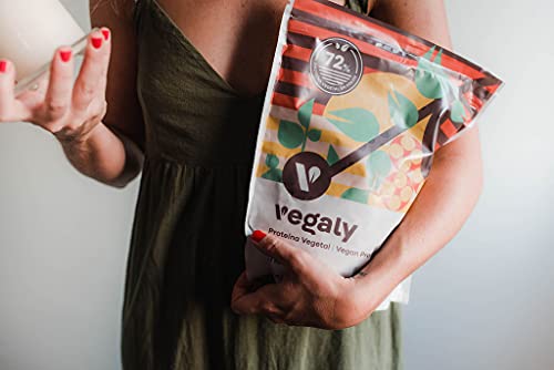 Proteína Vegana - CHOCOLATE - Excelente Disolución y Sabor - Proteína Vegetal en Polvo de Arroz Integral, Guisantes - Sin Soja. Sin Lactosa. Sin Azúcar. Sin Gluten. - 72% Proteína - Vegaly (1000g)